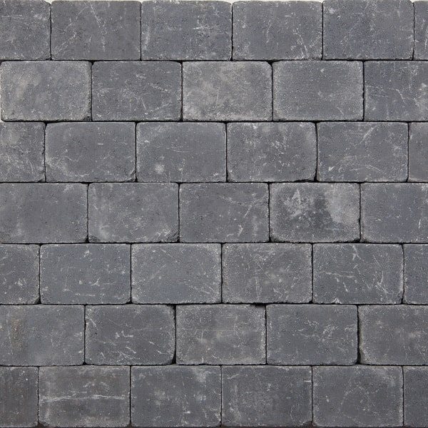 Tumbelton Getrommeld 15x22.5x8 Coal - 11259 - Steenvoordeel.nl